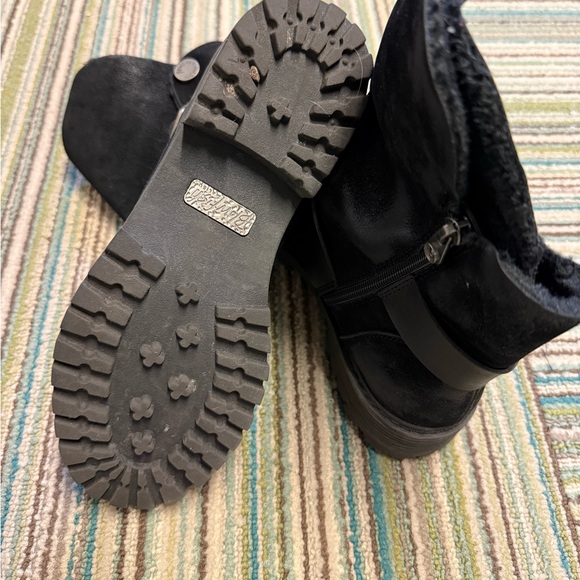 Blowfish Womens Randall Shearling Single Strap Boots Black - Picture 7 of 8